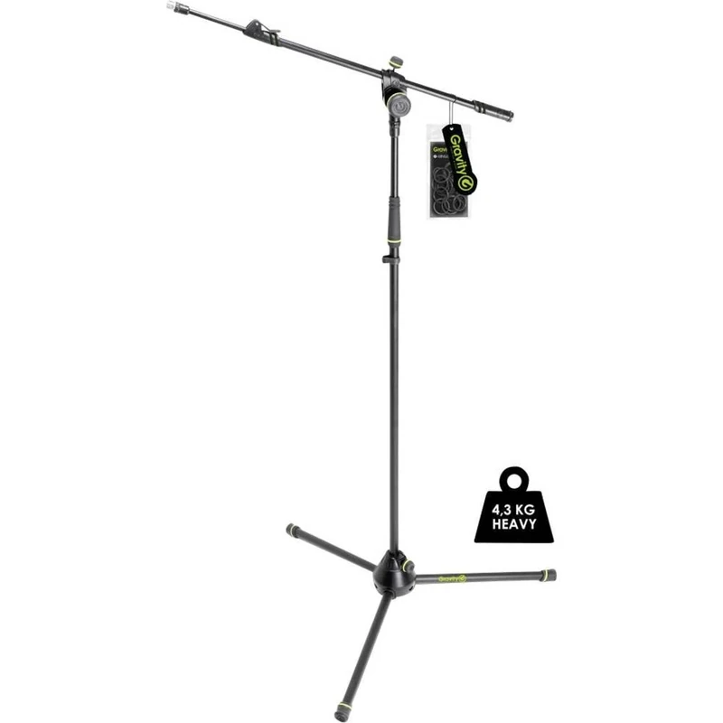 Gravity MS 4322 HDB - Heavy Duty Microphone Stand, Tripod, 2-Point Telescopic Boom