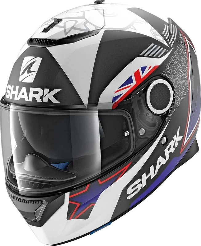 SHARK SPARTAN REDDING MAT KBW Motorcycle Helmet, Black/Blue, Size S