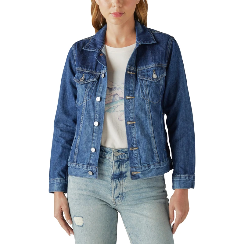 Lucky Brand Women's Tomboy Trucker Jacket, Presidio, S