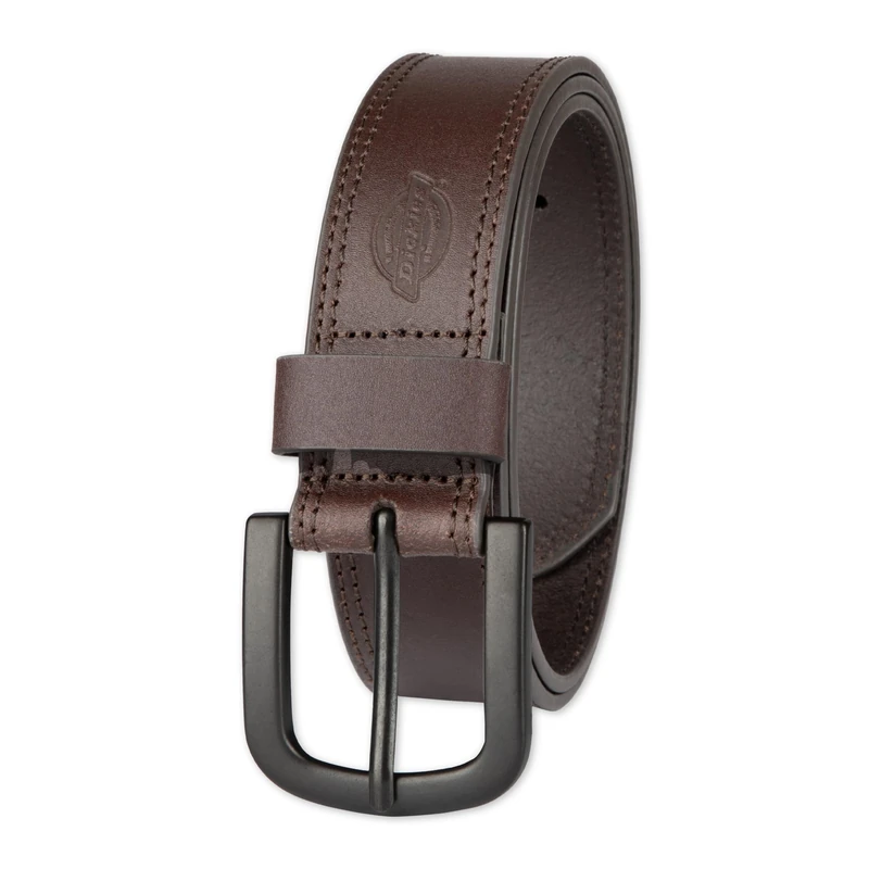 Dickies Men's Two Row Stitch Belt, Brown, Waist : 44