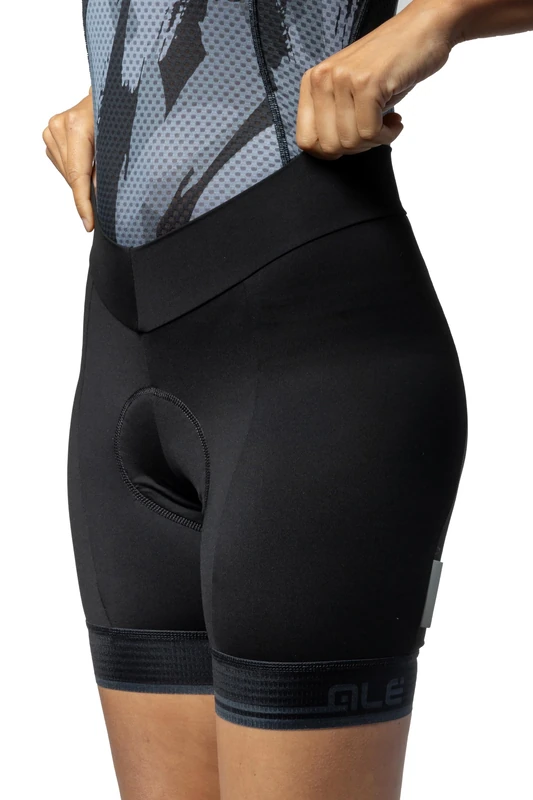 Alé Cycling Women's Pragma Classico RL Cycling Shorts, Black/Charcoal Grey, XXXL