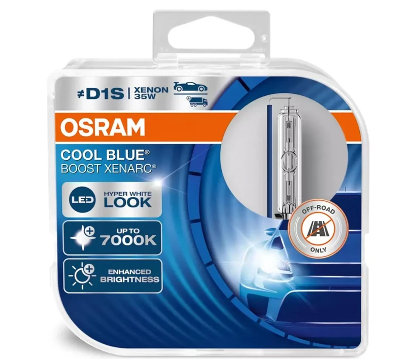 OSRAM XENARC® Cool Blue Boost, D1S, Xenon Headlight Lamps, 7000K, Duo Box, offroad use only