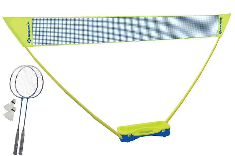 Schildkröt Funsports Compact Badminton Set, Includes Net, 2 Rackets and 2 Shuttlecocks, in a Practical Plastic Case, 970992