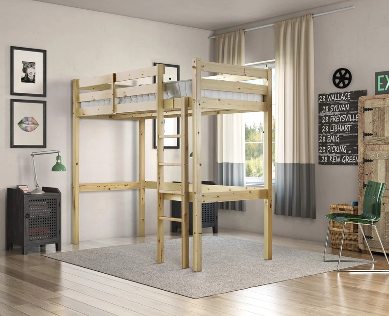 Loft Bunk Bed - 4ft Small Double high sleeper bunkbed - heavy duty use - CAN BE USED BY ADULTS