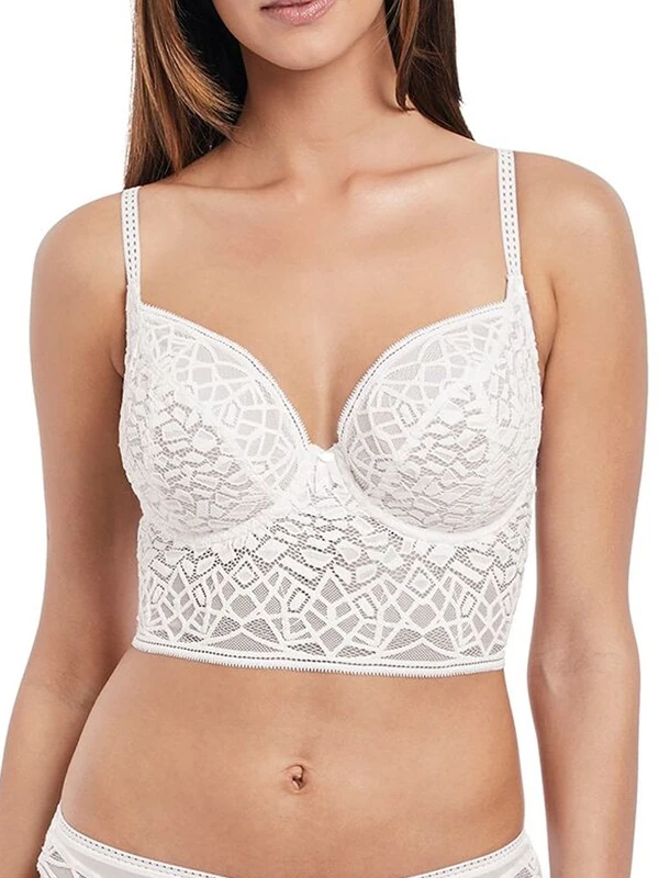 Freya Women's Soiree Lace Underwire Bralette Bra, White, 36FF
