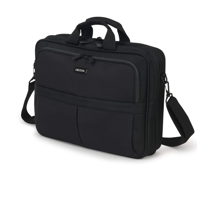 Dicota Eco Top Traveller SCALE 14-15.6 Inch Lockable Laptop Carry Case Eco Laptop Bag Protective Sleeve From Recycled Materials, Black