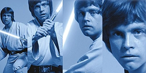 Pyramid International Star Wars (Luke Skywalker Pose) -Canvas Print, Wood, Multi-Colour, 50 x 100 x 1.3 cm