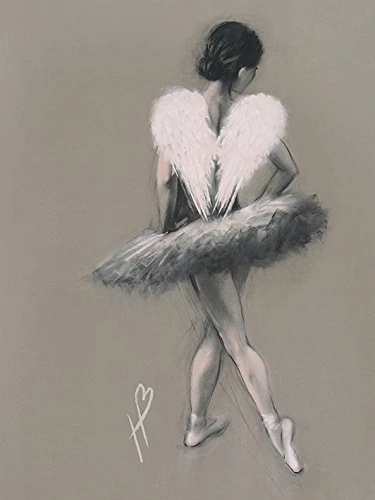 Art Group WDC100124 The Hazel Bowman (Angel Wings III) -Canvas Print 60 x 80cm, Wood, Multicolour, 60 x 80 x 1.3 cm