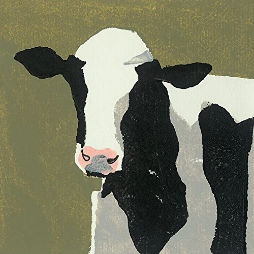 The Art Group Julia Burns (Friesian Cow) -Canvas Print 30 x 30cm, Wood, Multicolour, 30 x 30 x 1.3 cm