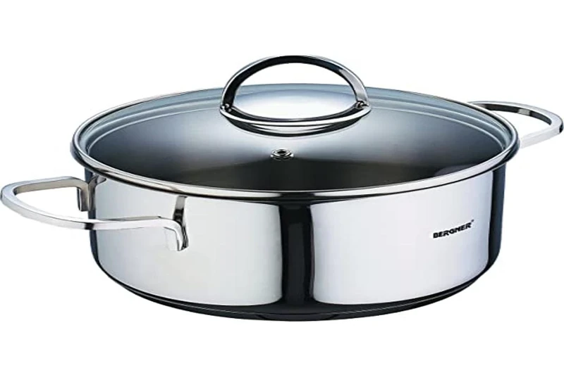 Bergner Classic Casserole, Stainless Steel, Chrome, 26 cm