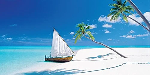 Pyramid International Paradise Found-Canvas Print 50 X 100cm, Wood, Multi-Colour, 50 x 100 x 1.3 cm