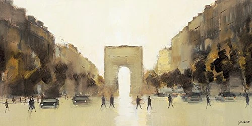 The Art Group "Jon Barker Arc De Triomphe Canvas Print, Multi-Colour, 50 x 100 x 1.3 cm