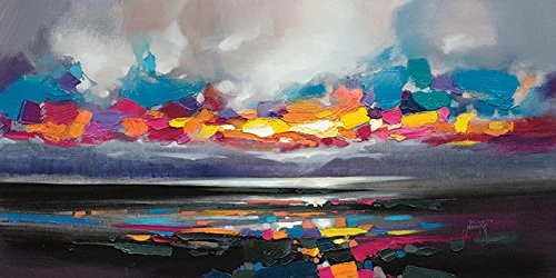 The Art Group "Scott Naismith Primary Fragments Canvas Print, Multi-Colour, 50 x 100 x 1.3 cm