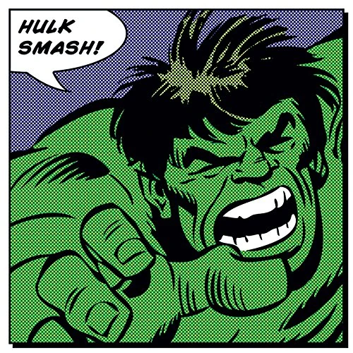 Pyramid International Hulk Canvas Print, Multi-Colour, 85 x 85 x 1.3 cm