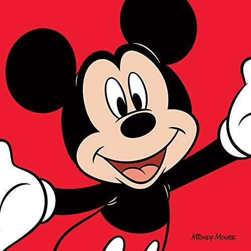 Mickey Mouse (Red) 85 x 85cm Canvas