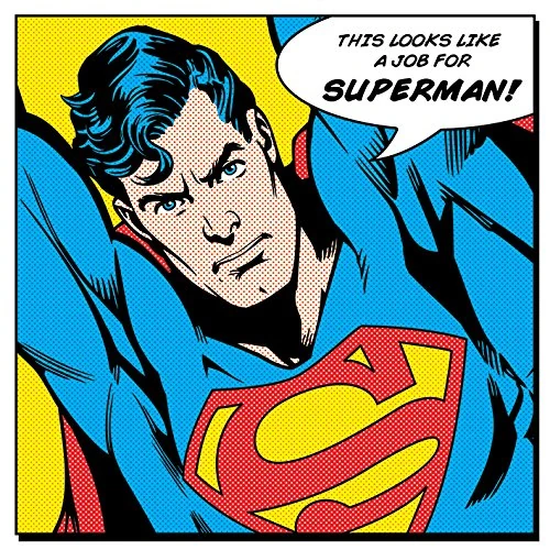 Pyramid International Superman Canvas Print, Multi-Colour, 85 x 85 x 1.3 cm