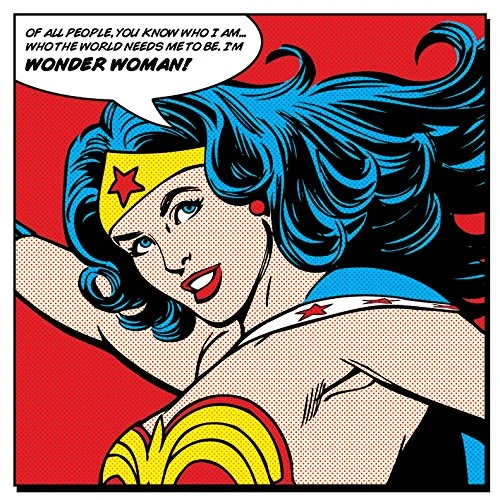 Pyramid International Wonder Woman Canvas Print, Multi-Colour, 85 x 85 x 1.3 cm
