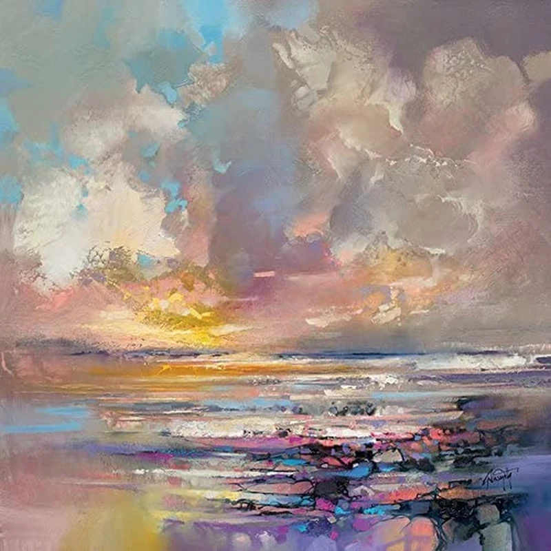 Art Group WDC98243 The Scott Naismith (Radiant Energy) -Canvas Print, Wood, Multi-Colour, 85 x 85 x 1.3 cm