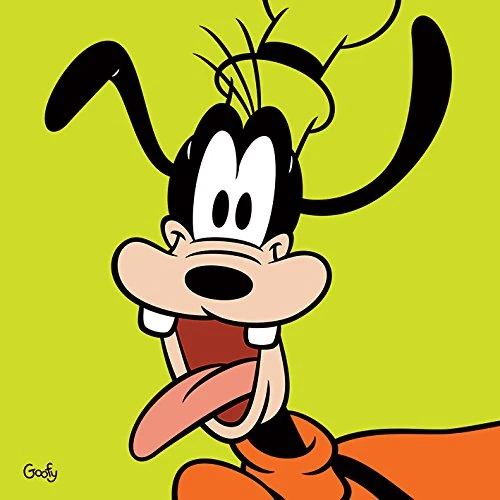 Pyramid International Goofy Canvas Print, Multi-Colour, 85 x 85 x 1.3 cm