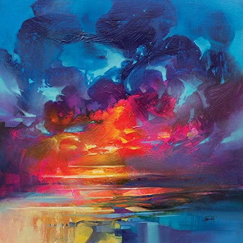 The Art Group Scott Naismith (Liquid Light 3) -Canvas Print 85 x 85cm, Wood, Multicolour, 85 x 85 x 1.3 cm