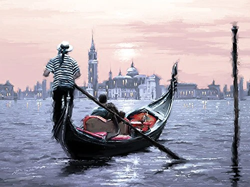 The Art Group Richard Macneil (Venice) -Canvas Print 60 x 80cm, Wood, Multicolour, 60 x 80 x 1.3 cm