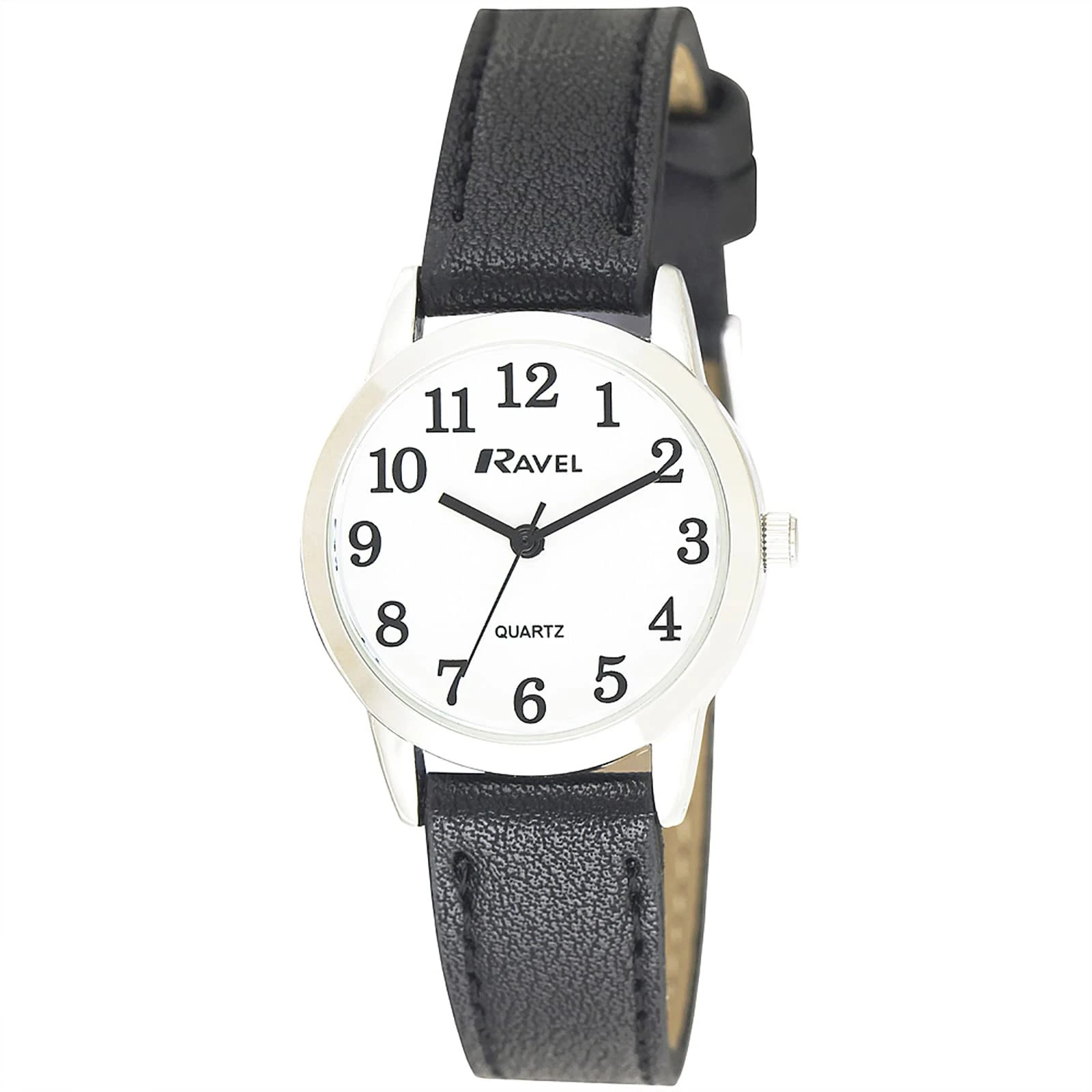 Ravel - Unisex Modern Minimal Everyday Quartz Watch (36mm case) - R0132.01.1 - Black/Silver Tone