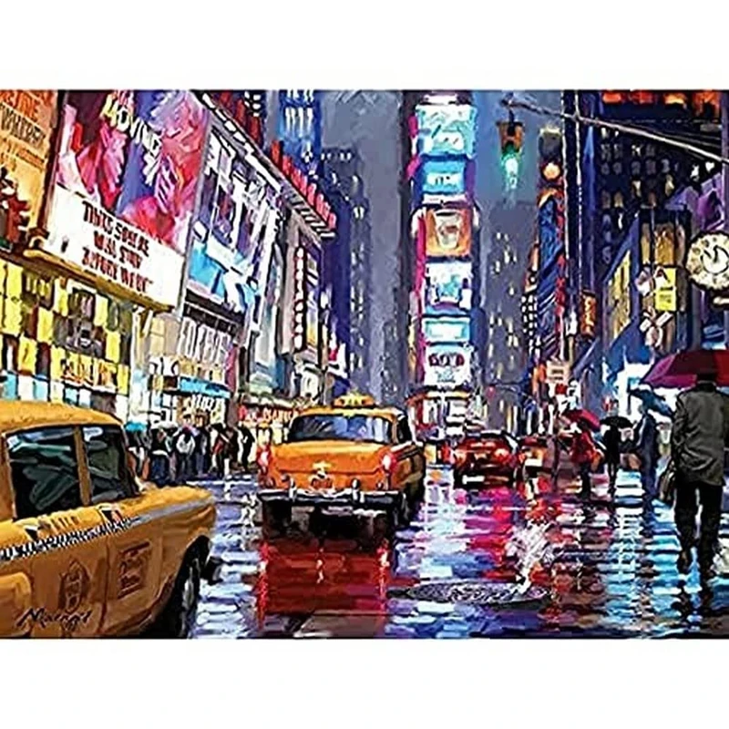 Art Group WDC100258 The Richard Macneil (Times Square) -Canvas Print 60 x 80cm, Wood, Multicolour, 60 x 80 x 1.3 cm