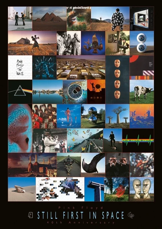 Pyramid International Pink Floyd (Anniversary) -Canvas Print 85 x 120cm, Wood, Multicolour, 85 x 120 x 1.3 cm
