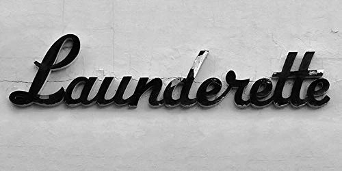Pyramid International Launderette-Canvas Print 50 X 100cm, Wood, Multi-Colour, 50 x 100 x 1.3 cm - Image 1