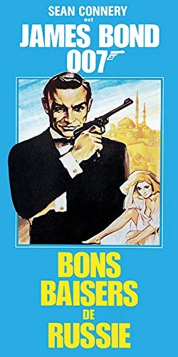 Pyramid International "James Bond From Russia with Love - French Canvas Print, Multi-Colour, 50 x 100 x 1.3 cm