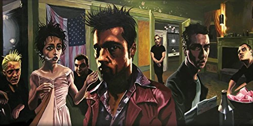 Pyramid International "The First Rule The Art of Justin Reed Canvas Print, Multi-Colour, 50 x 100 x 1.3 cm