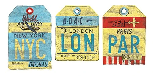 The Art Group "Barry Goodman NYC - Lon - Par Canvas Print, Multi-Colour, 50 x 100 x 1.3 cm