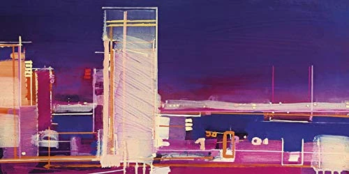 The Art Group Christopher Farrell (City Nocturne) -Canvas Print 50 X 100cm, Wood, Multi-Colour, 50 x 100 x 1.3 cm