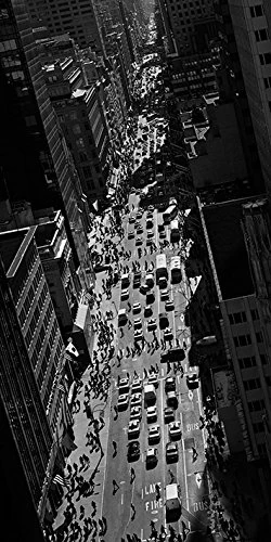 The Art Group "Pete Seaward New York Street Canvas Print, Multi-Colour, 50 x 100 x 1.3 cm