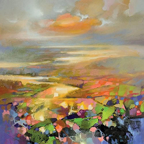 The Art Group "Scott Naismith Highland Terrain Canvas Print, Multi-Colour, 1.80 x 85.00 x 85.00 cm