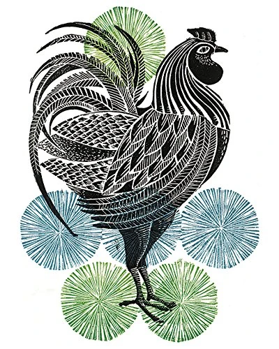 The Art Group "Amanda Colville Cockerel Canvas Print, Multi-Colour, 40 x 50 x 1.3 cm