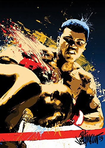 Pyramid International Muhammad Ali (Stung-Petruccio) -Canvas Print 85 x 120cm, Wood, Multicolour, 85 x 120 x 1.3 cm - Image 1