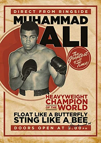 Pyramid International Muhammad Ali (Retro-Corbis) -Canvas Print 85 x 120cm, Wood, Multicolour, 85 x 120 x 1.3 cm