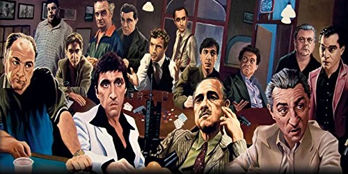 Pyramid International "Bad Guys Canvas Print, Cotton, Multi-Colour, 1.80 x 50.00 x 100.00 cm