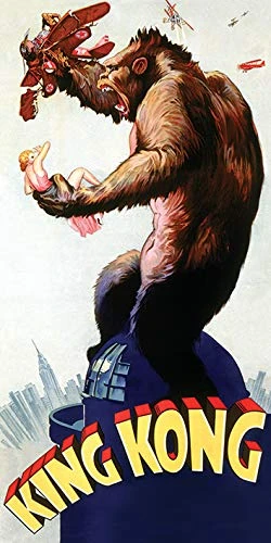 Pyramid International King Kong (Building Top) -Canvas Print 50 X 100cm, Wood, Multi-Colour, 50 x 100 x 1.3 cm