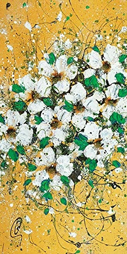 The Art Group "Clare Sykes Gold Trellis Canvas Print, Multi-Colour, 50 x 100 x 1.3 cm
