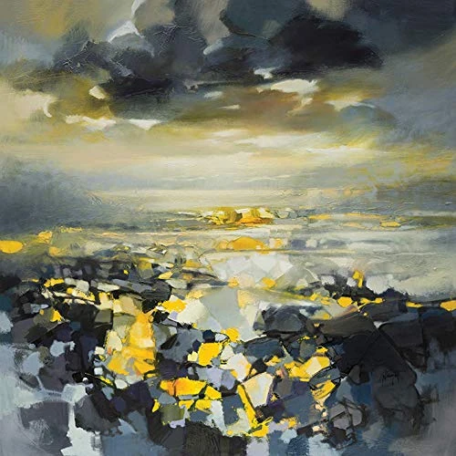 The Art Group Scott Naismith (Yellow Matter 1) -Canvas Print 85 x 85cm, Wood, Multicolour, 85 x 85 x 1.3 cm