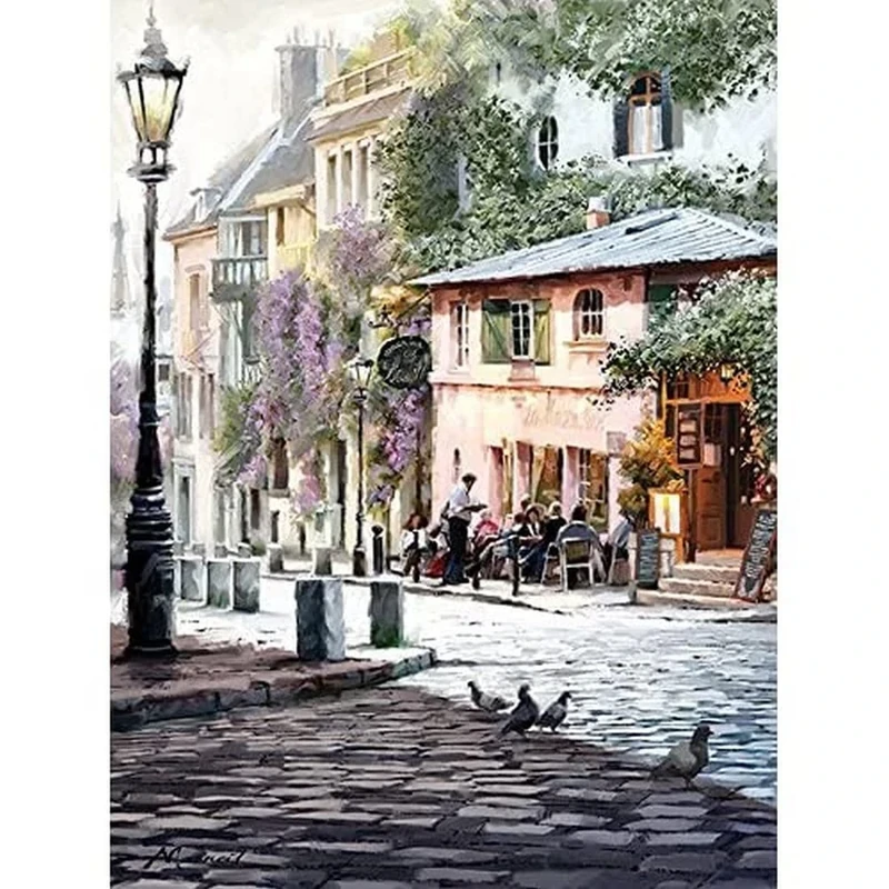 Art Group WDC100264 The Richard Macneil (Sunshine Cafe) -Canvas Print 60 x 80cm, Wood, Multicolour, 60 x 80 x 1.3 cm