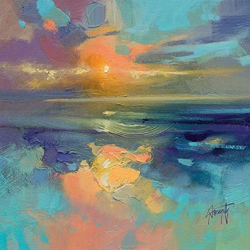 Art Group WDC98169 The Scott Naismith (Cerulean Cyan Study) -Canvas Print 85 x 85cm, Wood, Multi-Colour, 85 x 85 x 1.3 cm