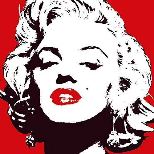 Pyramid International "Marilyn Monroe Red Canvas Print, Multi-Colour, 1.80 x 85.00 x 85.00 cm