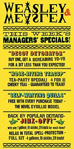 Pyramid International HARRY POTTER Canvas Print Weasley & Weasley Specials 50cm x 100cm - Official Merchandise