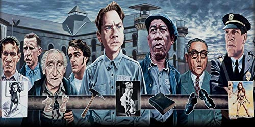 Pyramid International "Get Busy living or Get Busy Dying The Art of Justin Reed Canvas Print, Multi-Colour, 50 x 100 x 1.3 cm