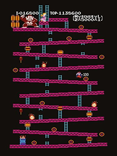 Pyramid International "Donkey Kong Nes Canvas Print, Multi-Colour, 85 x 120 x 1.3 cm