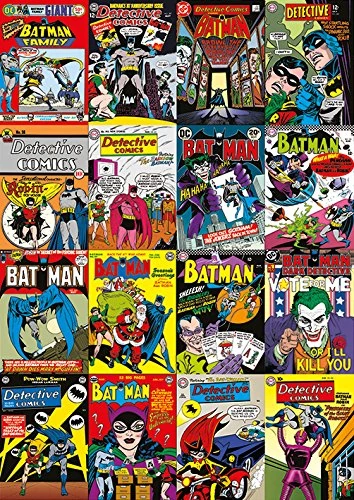 Pyramid International DC Batman Comics Montage Canvas Print, Cotton, Multi-Colour, 1.8 x 85 x 120 cm