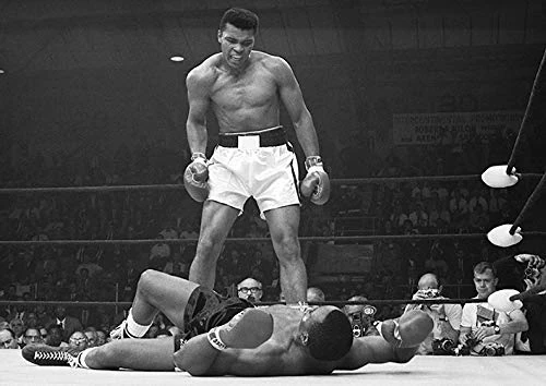 Pyramid International Muhammad (Ali Vs Liston Landscape-Corbis) -Canvas Print 85 x 120cm, Wood, Multicolour, 85 x 120 x 1.3 cm